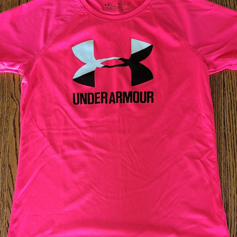 Under Armour,girls size YLG, pink